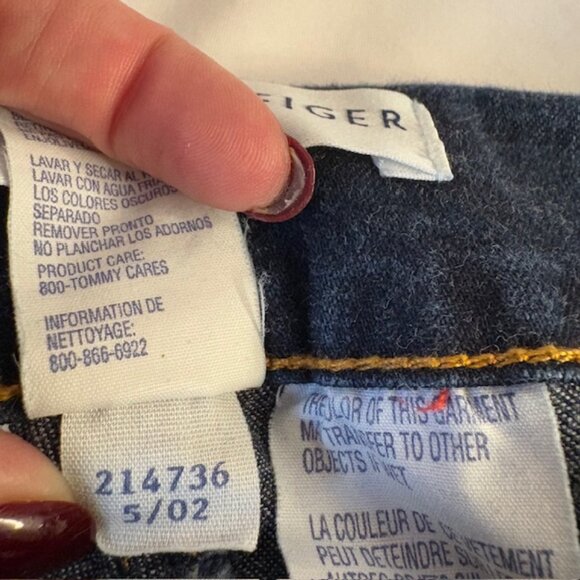 Tommy Hilfiger Center Seam Double Button Equestrian Dark Wash Jeans Size 8 - Picture 8 of 8